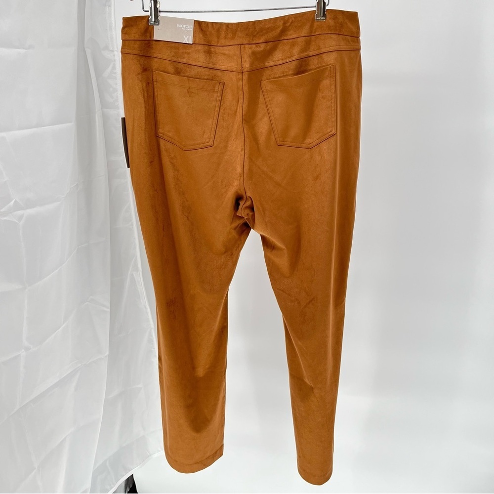 Soft Surroundings Womens NEW Faux Suede Pants Size 18 Bootcut Pull On - Picture 9 of 13